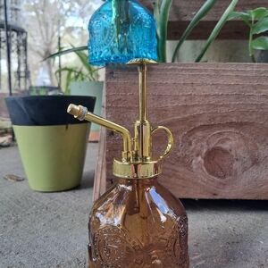 Amber and Gold Glass Plant Mister